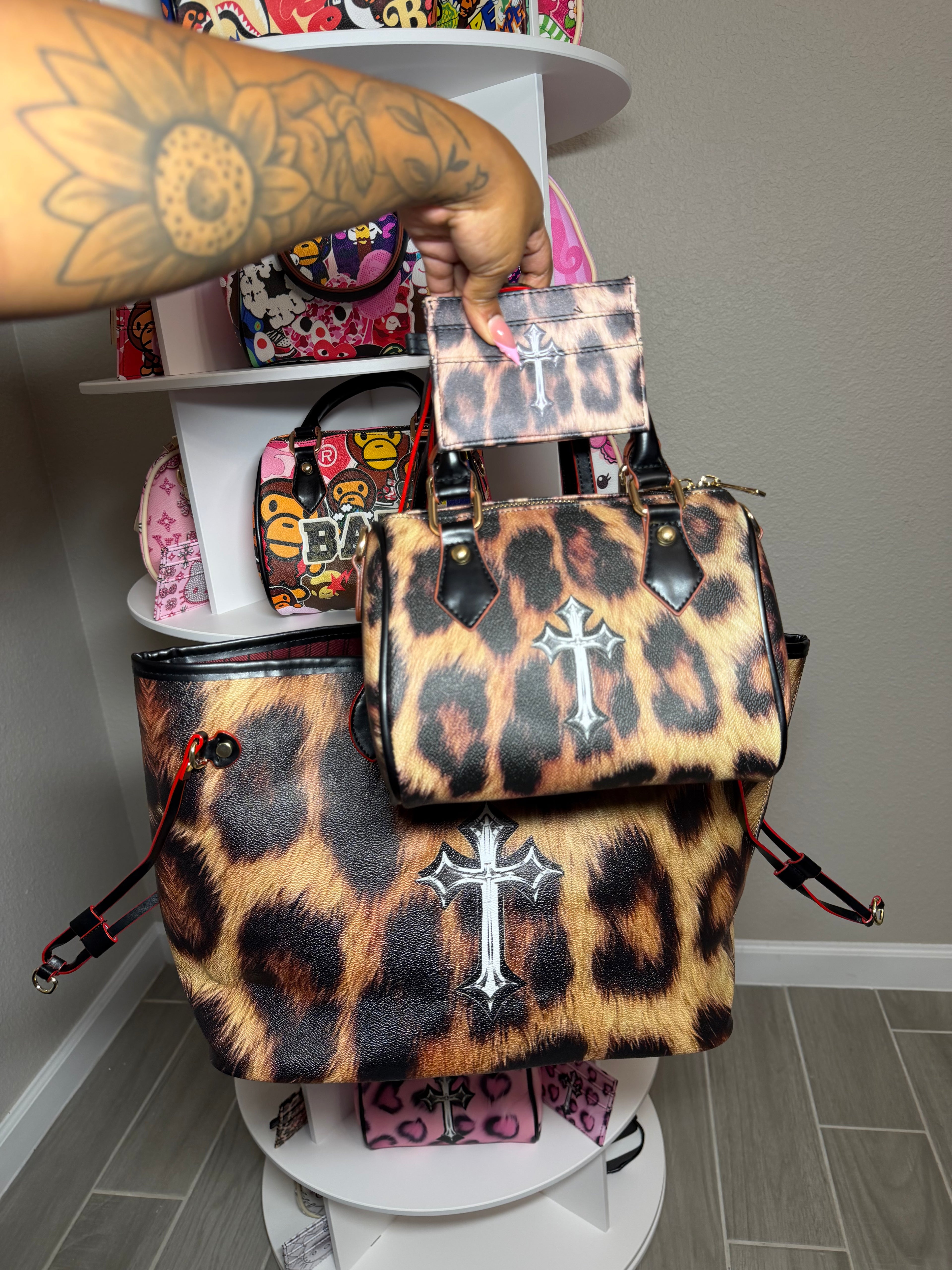 Chrome Brown Cheetah Print