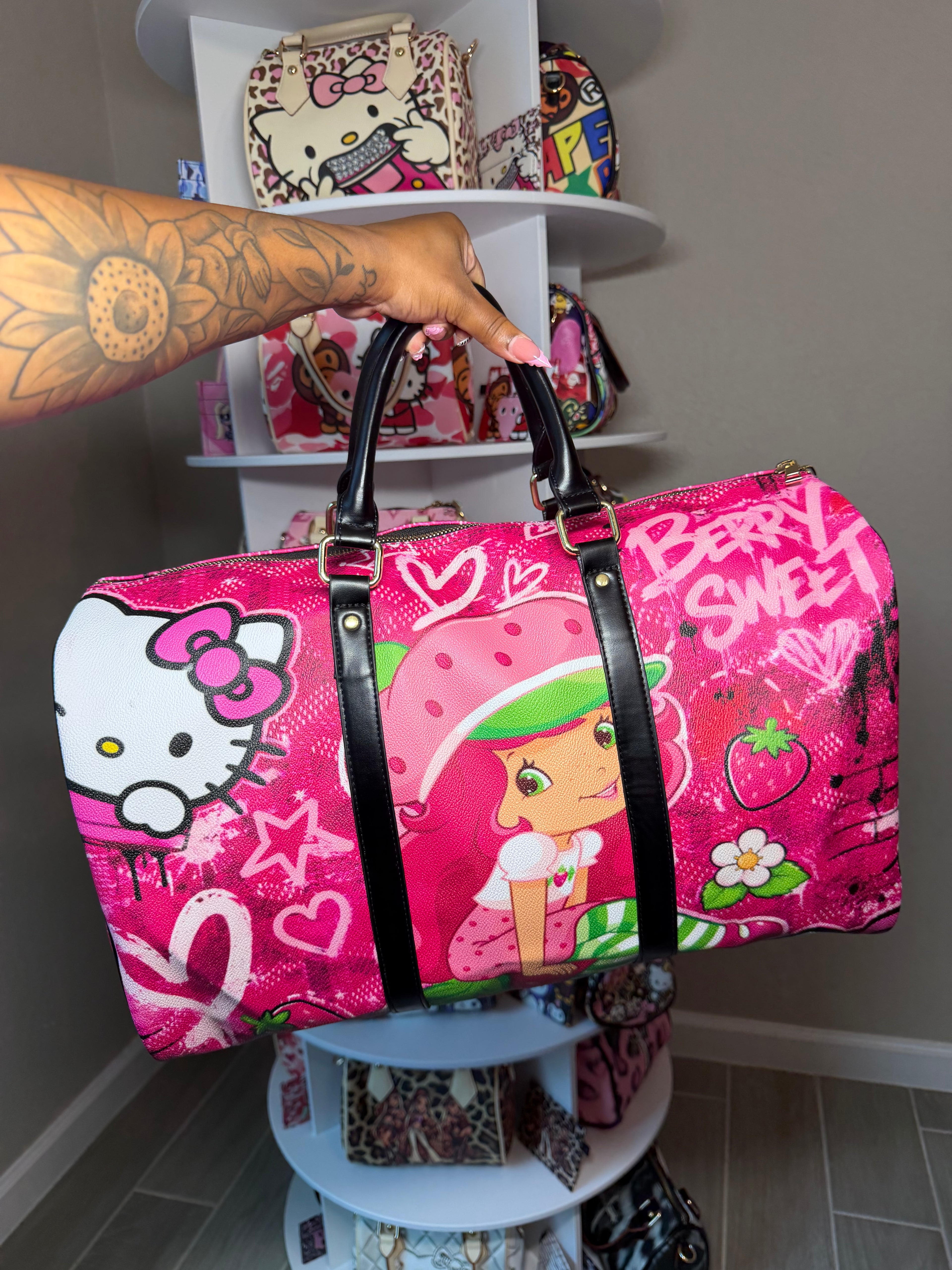 Berry Sweet Strawberry Duffle Bag